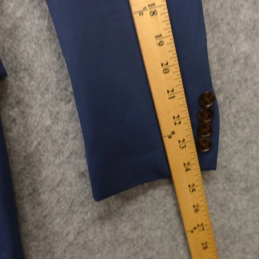 J CREW Thompson Sport Coat Men 36R Blue Office Prep Wool Stretch Jacket Tailored